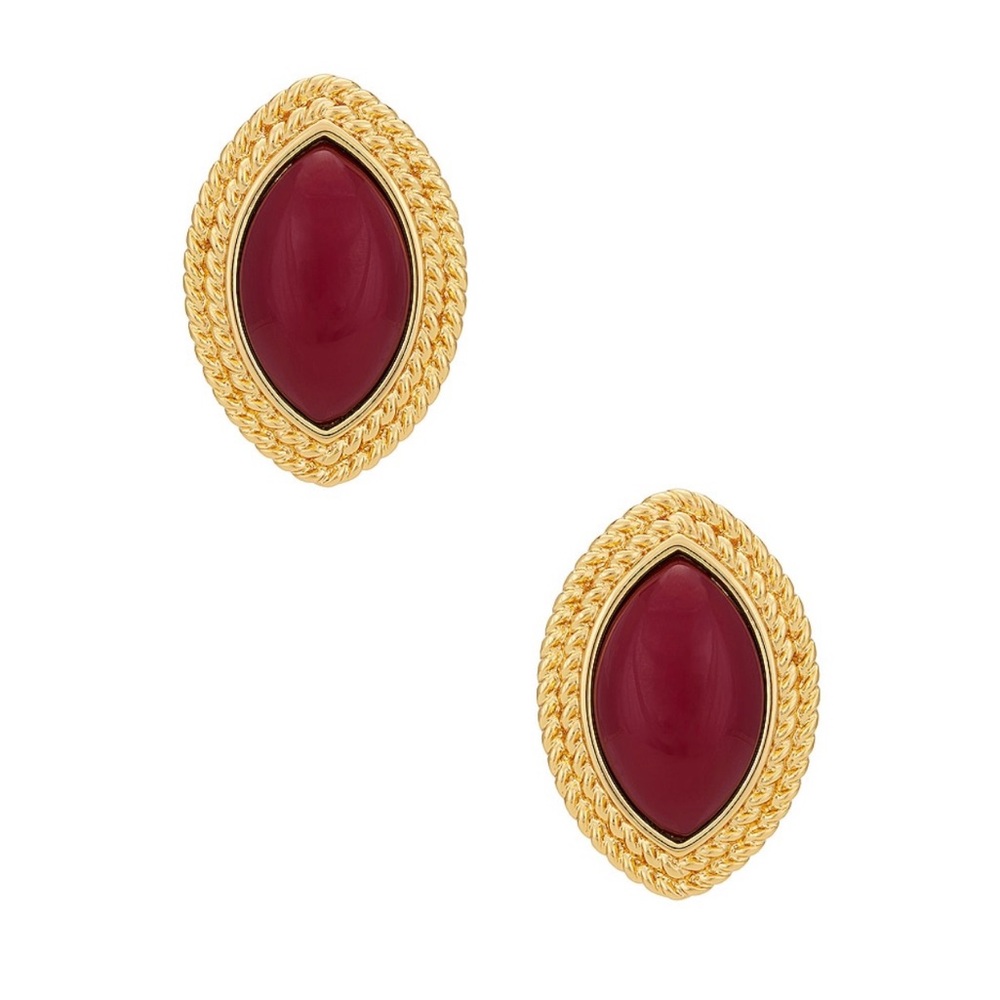 Wine earrings in burgundy & gold